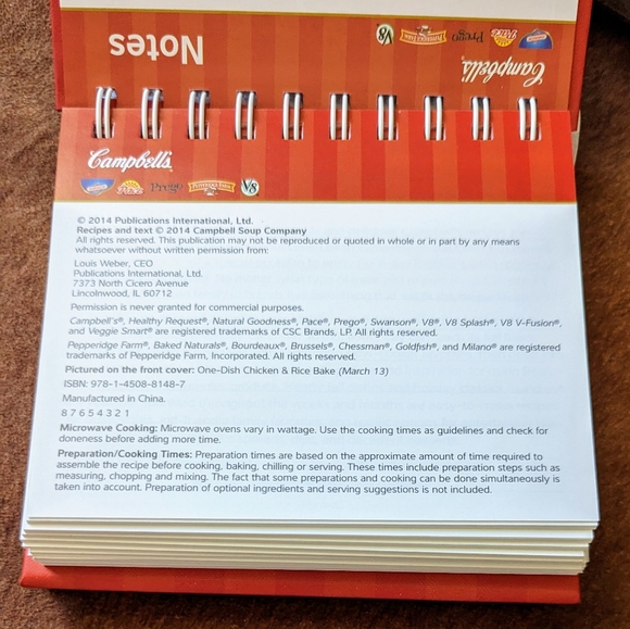 2014 Publications International Campbell Recipe A Day Spiral Easel Calendar - Picture 13 of 15